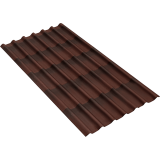 Лист кровельный Ондулин Черепица x5 SR-150 3D 1,95*0,95 м.коричневый,шт.